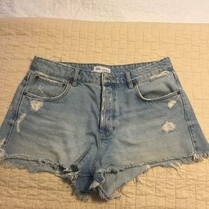 Zara cut off jean shorts